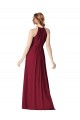 Halter Neck Chiffon Bridesmaid Dress with Shirred Bodice