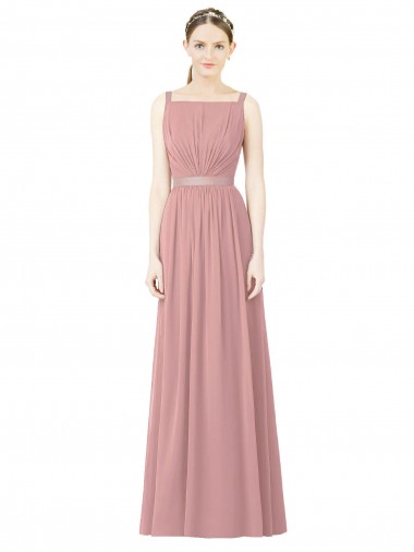 Online High Neck Chiffon Bridesmaid Dress with Low Back