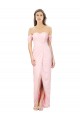 High Low Off the Shoulder Strapless Ruched Chiffon Bridesmaid Dress