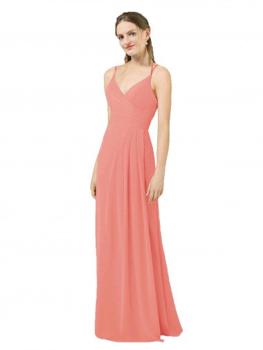 Online Flirty Chiffon Bridesmaid Dress with Modern Back Detail