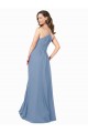 A-Line Ruched V-Neckline Chiffon Bridesmaid Dress with Pockets