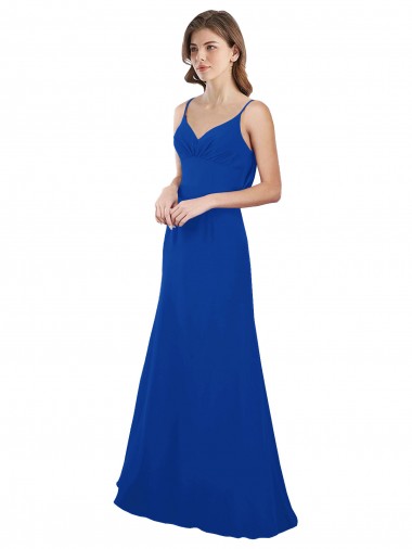 Online Softly Flared Chiffon Bridesmaid Dress with Sweetheart Neckline