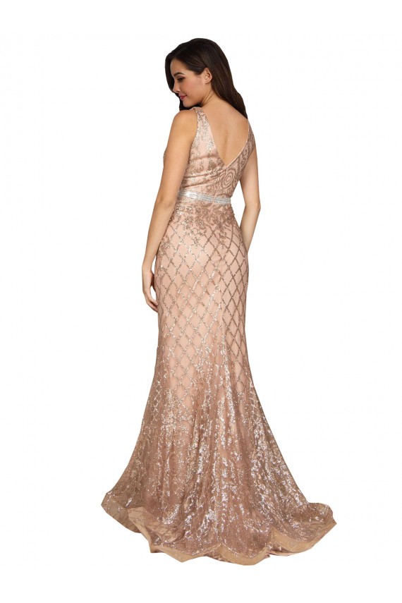Sleek Long Mermaid Formal Sparkling Sequin Bridesmaid Dress / Prom Dress