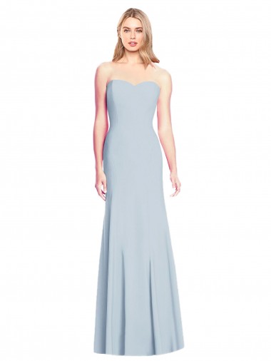 Online Sweetheart Strapless Flared Skirt Maxi Bridesmaid Dress / Prom Dress