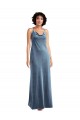Cowl Neck Convertible Velvet Maxi Slip Dress