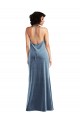 Cowl Neck Convertible Velvet Maxi Slip Dress