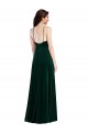 Velvet Halter Maxi Bridesmaid Dress / Prom Dress with Pockets & Front Slit